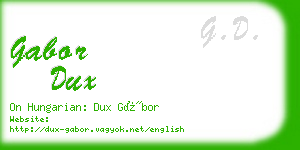 gabor dux business card